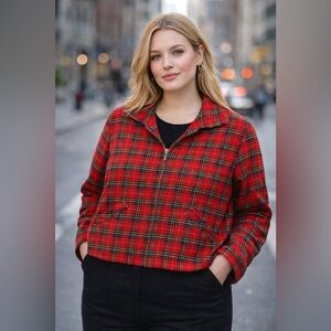 Braebrook Size 16 Women's Red Plaid Vintage Jacket